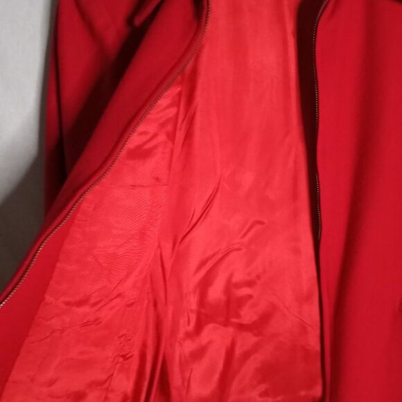 Sag Harbor Women's 100% Pure Wool Full Zip Fully Lined Red Short Jacket Size 18 - Picture 8 of 10